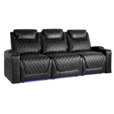 Valencia Oslo XL Console Edition Home Theater Seating Row of 3 with ...