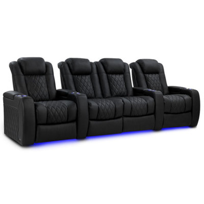 Valencia Tuscany Luxury Edition Home Theater Seating Row of 4 Loveseat ...