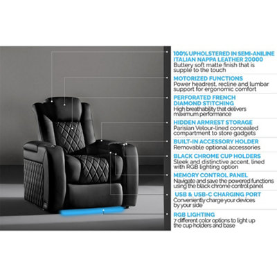 Valencia Tuscany Ultimate Luxury Edition Home Theater Recliner Row of 6 ...