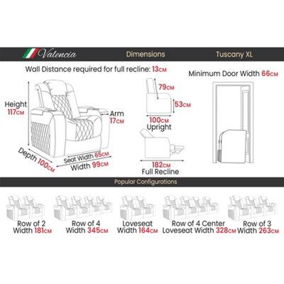 Valencia Tuscany XL Ultimate Luxury Edition Home Theater Seating Row of ...