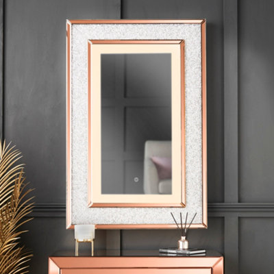 Valentina Rosegold LED Wall Mirror