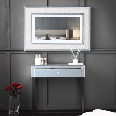 Valentina x Laguna Grey LED Wall Mirror and Console Set DIY at B Q