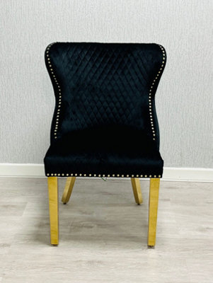 Valentino Gold Detailing Knocker Back Dining Chair