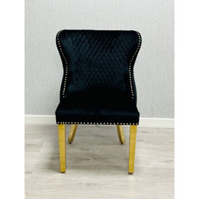 Valentino Gold Detailing Knocker Back Dining Chair