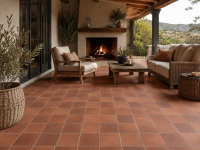Valenza Autumn Blend Matt Outdoor Floor Tiles (220 Pack - 10 Box - 5m2 Coverage) - Tile - 15cm x 15cm - Classic Country Feel