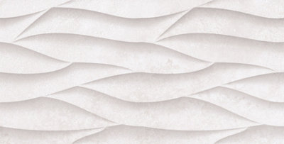 Valeria Cemento White Decor Matt Brutalist Effect 100mm x 100mm Rectified Ceramic Wall Tile SAMPLE