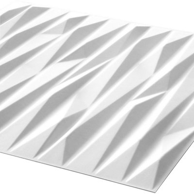 Valeria Design 3D Wall Panels Off White - 12 Boards 50x50cm Wall Panels ...