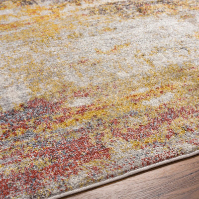 VALERIE Abstract Modern Marble Light Grey Area Rug 140 x 200 cm