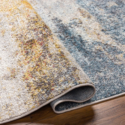 VALERIE Abstract Modern Marble Light Grey Area Rug 140 x 200 cm