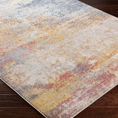 VALERIE Abstract Modern Marble Light Grey Area Rug 140 x 200 cm