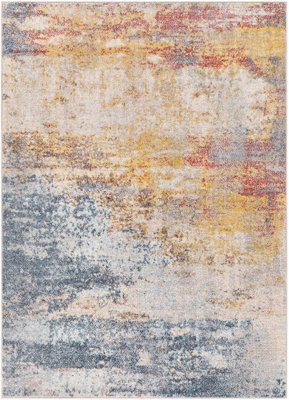 VALERIE Abstract Modern Marble Light Grey Area Rug 160 x 213 cm