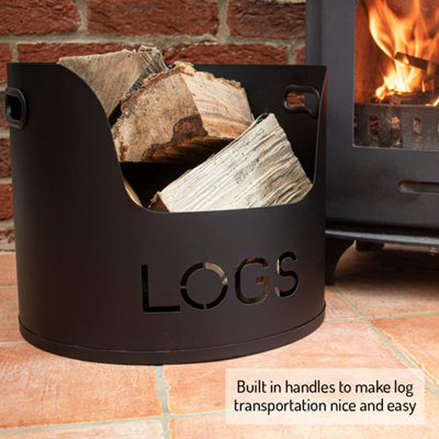 Valiant Fireside Storage Set Includes Log Holder, Kindling Storage and ...