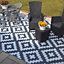Valiant Geometric Outdoor Patio and Decking Rug - 6ft x 4ft (1.8m x 1.2m)