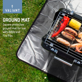 Valiant Heat Resistant BBQ and Fire Pit Protective Ground Mat (68cm x 68cm)
