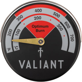 Valiant Magnetic Log Burner & Stove Thermometer - Red