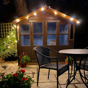 Valiant Outdoor LED String Lights - E12 G40 - 10m Length Featuring 25 Bulbs - Warm White