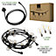 Valiant Outdoor LED String Lights - E12 G40 - 10m Length Featuring 25 Bulbs - Warm White