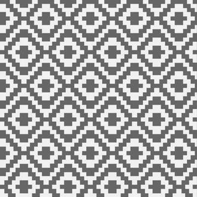 Valiant Outdoor XL Waterproof Rug for Gardens, Patio and Decking - Geometric Grey - 3.6m x 2.7m