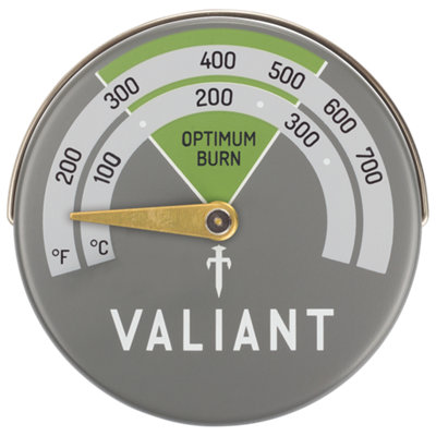 Valiant Premium IV Ventilador de Estufa y termómetro magnético Rojo, FIR627, Negro, 199 mm