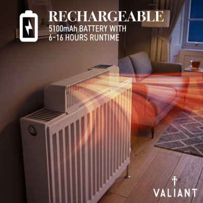 Valiant Rechargeable 5100mAh Triple Fan Radiator Heat Boosting