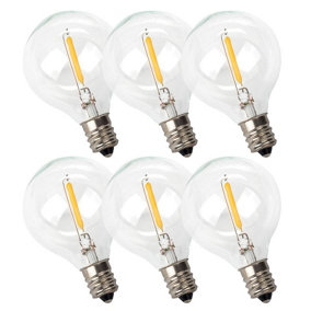 Valiant Replacement E12 G40 LED Bulbs - Warm White - 6-Pack