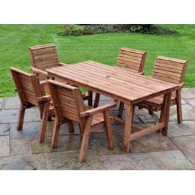 Valley 5 Seat Set 5XC Table - Timber - L220 x W230 x H95 cm - Garden Furniture