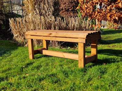 Valley Backless Garden Bench - Timber - L39 X W99.5 X H43 cm - Fully Assembled