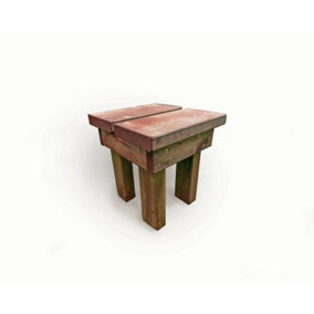 Valley Classic Foot Stool - Timber - L30 x W30 x H30 cm - Fully Assembled