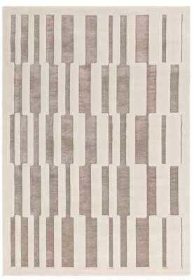 Valley Natural Ivory Tile Soft Rug Rug 120x170cm for the