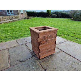 Valley Tall Square Planter - Timber - L39 x W39 x H52 cm - Garden Trough - Fully Assembled