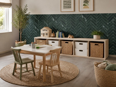 Valloria Verde Porcelain Wall Tiles (640 Pack - 20 Box - 14.2m2 Coverage)  - Shower - 7.5cm x 29.75cm - Elegant Marble Styling