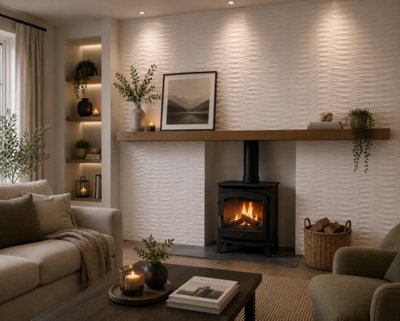 Valmere White Gloss Wave Ceramic Wall Tile (8 Pack - 1 Box - 1.61m2 Coverage) - Bathroom - Inspired By Boutique European Style