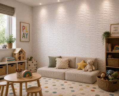 Valmere White Gloss Wave Ceramic Wall Tile (8 Pack - 1 Box - 1.61m2 Coverage) - Bathroom - Inspired By Boutique European Style