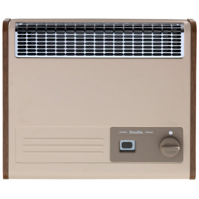 Valor Brazilia F5S Natural Gas Wall Heater 243160 Beige & Oak Finish 1.5kw