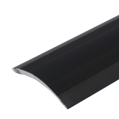 Value 5 Pack  A48 41mm Anodised Aluminium Self Adhesive Door Threshold Ramp Profile  Black 1.0m