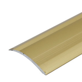 Value 5 Pack  A48 41mm Anodised Aluminium Self Adhesive Door Threshold Ramp Profile  Gold 1.0m