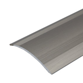 Value 5 Pack A49 61mm Anodised Aluminium Self Adhesive Door Threshold Ramp Profile Inox 1m