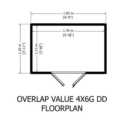 Value Overlap 4x6 with double doors and no windows