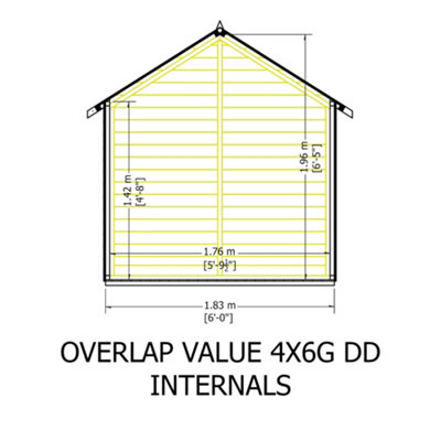 Value Overlap 4x6 with double doors and no windows