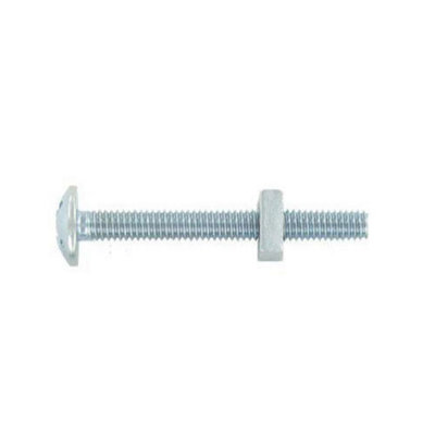 VALUE PACK M6 X 100 ROOFING BOLTS & NUTS ZINC 3 PER PACK