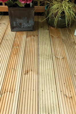 Value Wooden Deck Board - 2.4m - Pack of 10