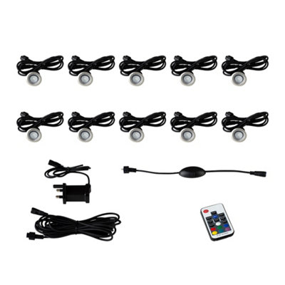 Kitchen plinth lights with remote control top