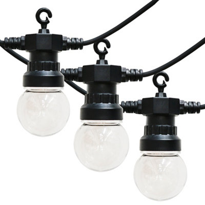 ValueLights 10 Pack IP44 Rated 5.7M Integrated Warm White LED Festoon ...