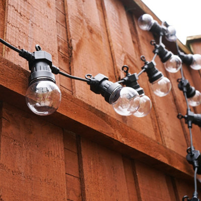 ValueLights 10 Pack IP44 Rated 5.7M Integrated Warm White LED Festoon ...