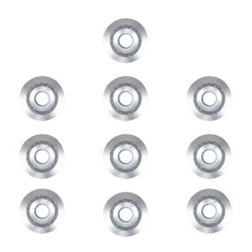 ValueLights 10 Pack IP67 Rated 15mm White LED Round Decking Kitchen Plinth Lights Kit