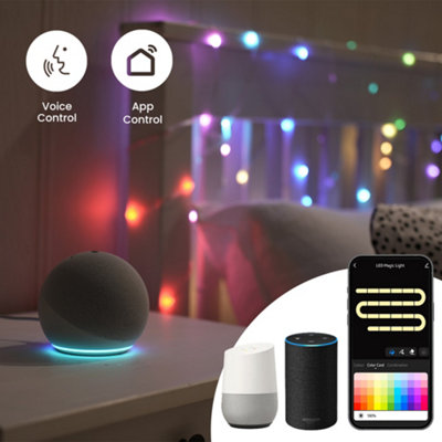 ValueLights 10M Smart RGBIC LED Fairy Strings Lights, IP65 Waterproof, WiFi Garden Lights with App Control and Music Sync