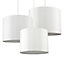 ValueLights 3 Pack Modern Cream Drum Pendant Ceiling Light Shades With Diffusers