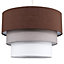 ValueLights 3 Tier Modern Brown Fabric Ceiling Pendant Light Shade