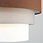 ValueLights 3 Tier Modern Brown Fabric Ceiling Pendant Light Shade