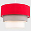 ValueLights 3 Tier Modern Red Fabric Ceiling Pendant Light Shade